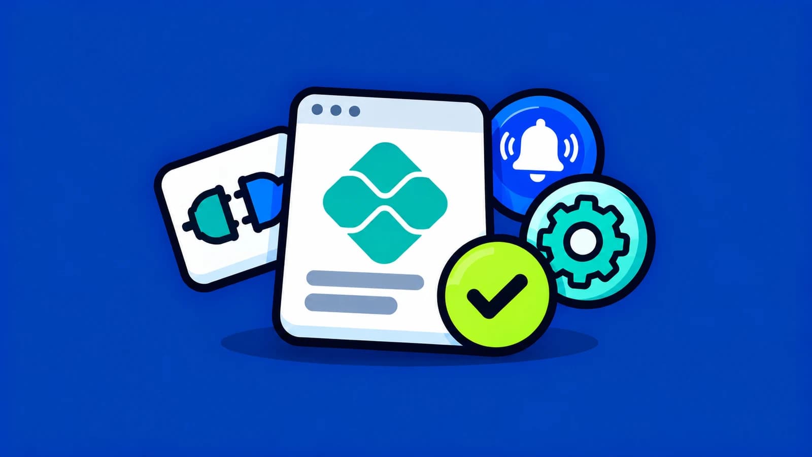 Editorial illustration with Pix, integration, webhook, automation, and payment confirmation.