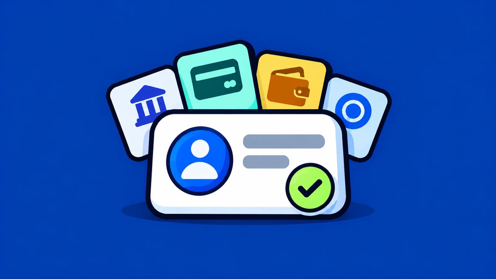 Editorial illustration of different financial modules organized in a single operating layer.